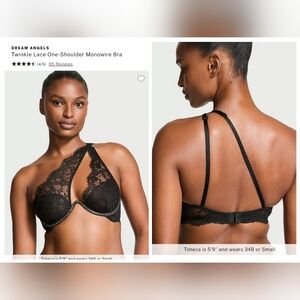 Victoria's Secret Dream Angels Twinkle Shine Lace Unlined One Shoulder Bra